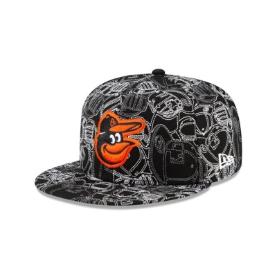Baltimore Orioles Gorra | New Era MLB Cap Chaos 59fifty Fitted Cap Mexico - Negros